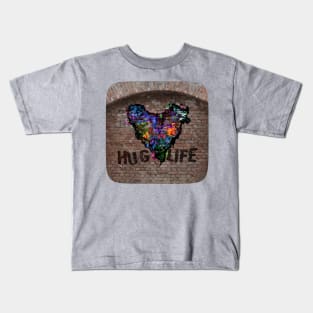 Hug Life - Blue Graffiti Kids T-Shirt